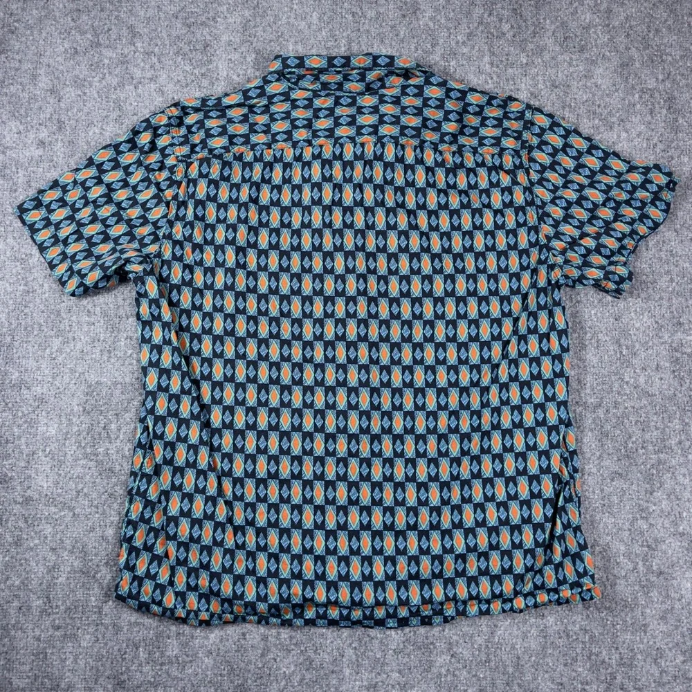 Levis Button Down Shirt Mens Large Multicolor Geometric Diamond Relaxed Fit
